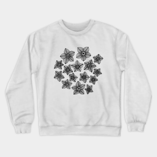 Flower Patch - Hand drawn Crewneck Sweatshirt by Unravel_Unwind